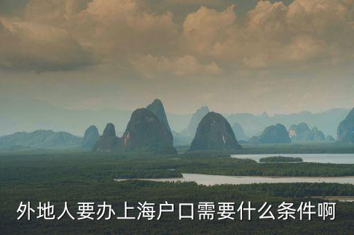 外地人要辦上海戶口需要什么條件啊