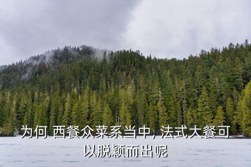 為何 西餐眾菜系當中, 法式大餐可以脫穎而出呢