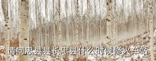 請問忠縣縣長忠縣什么時(shí)候修火車站