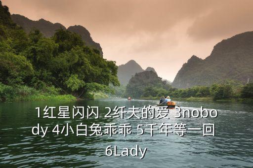 紅星閃閃的歌詞，1紅星閃閃 2纖夫的愛 3nobody 4小白兔乖乖 5千年等一回 6Lady
