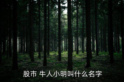  股市 牛人小明叫什么名字