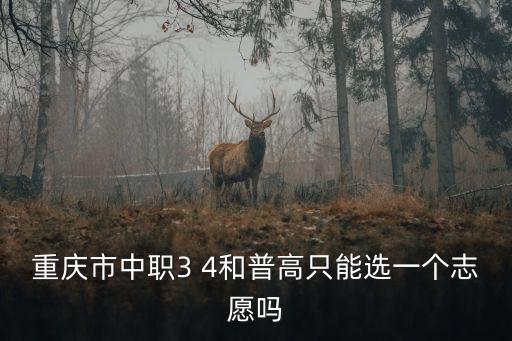 重慶市中職3 4和普高只能選一個(gè)志愿嗎