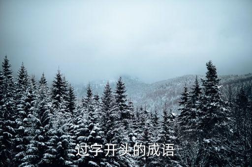 過字開頭的成語，過字的成語有哪些