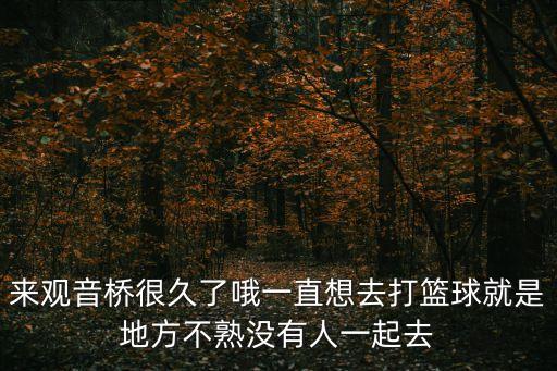 來觀音橋很久了哦一直想去打籃球就是地方不熟沒有人一起去