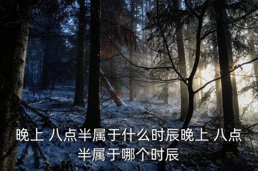 晚上 八點半屬于什么時辰晚上 八點半屬于哪個時辰