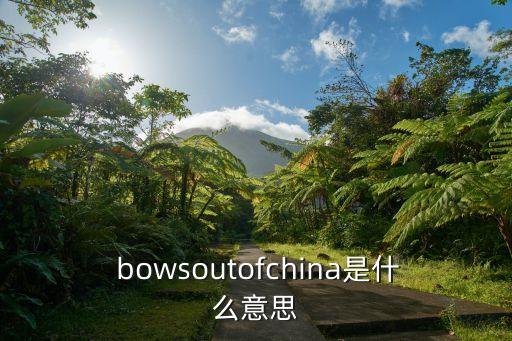  bowsoutofchina是什么意思