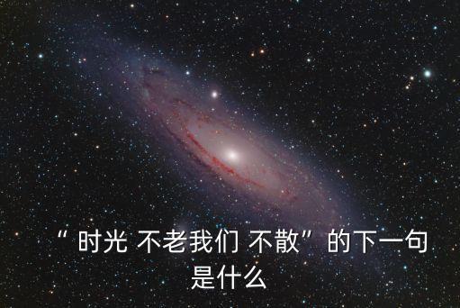 “ 時光 不老我們 不散”的下一句是什么