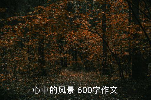 心中的風景 600字作文