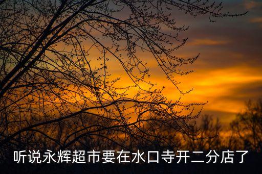 重慶市榮昌棠城投資建設(shè)有限公司，聽說永輝超市要在水口寺開二分店了