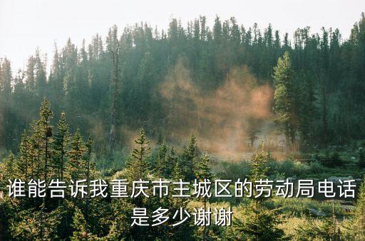 誰能告訴我重慶市主城區的勞動局電話是多少謝謝