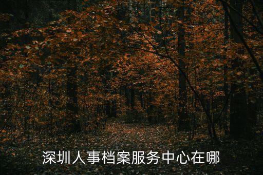 深圳人事檔案服務(wù)中心在哪