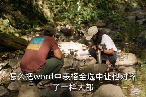 怎么把word中表格全選中讓他對齊了一樣大都