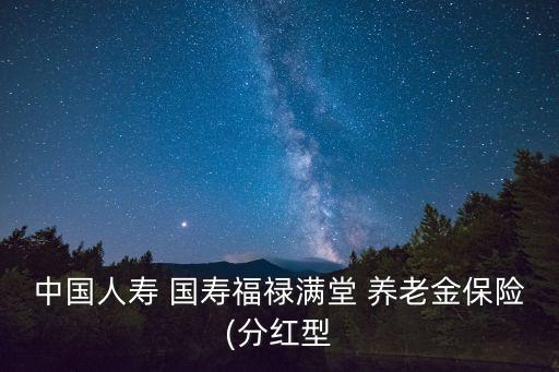 中國人壽 國壽福祿滿堂 養老金保險(分紅型