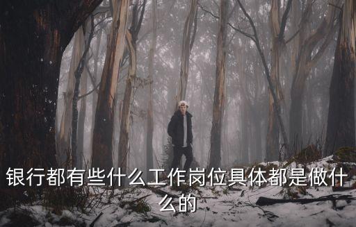 銀行都有些什么工作崗位具體都是做什么的