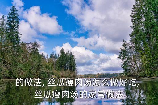 的做法, 絲瓜瘦肉湯怎么做好吃, 絲瓜瘦肉湯的家常做法