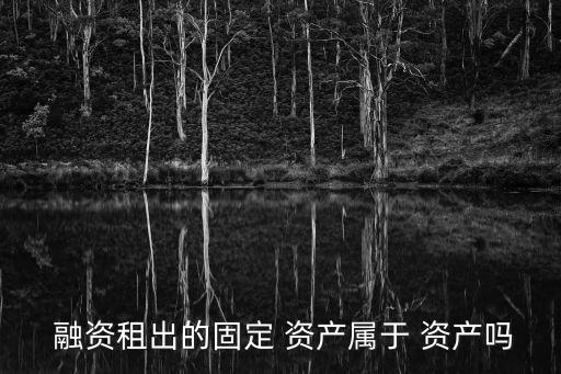  融資租出的固定 資產屬于 資產嗎