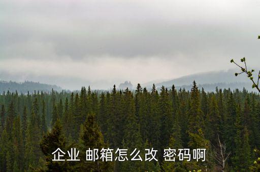 企業(yè) 郵箱怎么改 密碼啊