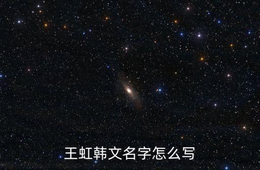 王虹，王虹韓文名字怎么寫