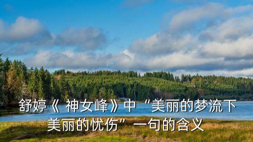  舒婷《 神女峰》中“美麗的夢流下美麗的憂傷”一句的含義