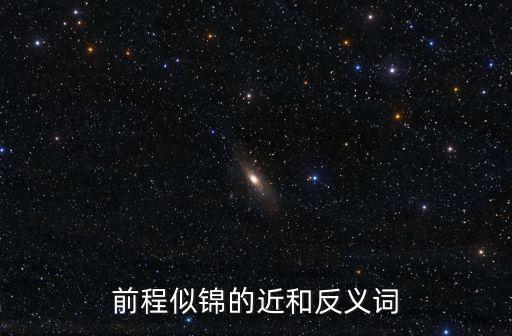 前程似錦的近和反義詞