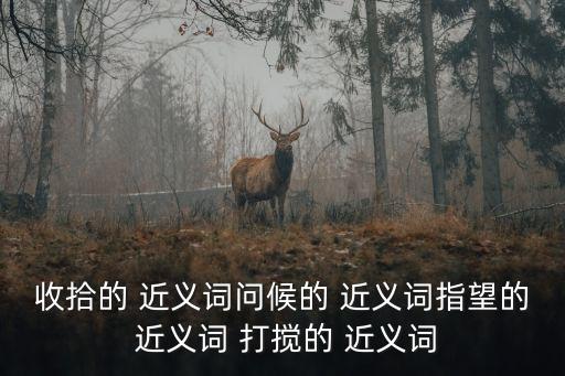 收拾的 近義詞問候的 近義詞指望的 近義詞 打攪的 近義詞
