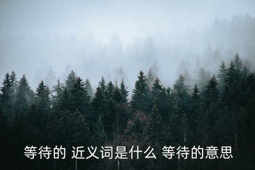 等待的近義詞,等待、等待回家等待家人歸來