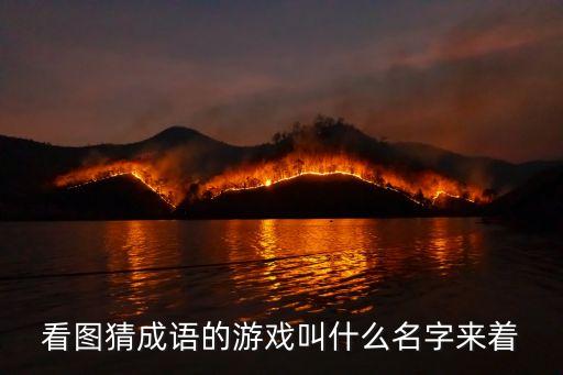 看圖猜成語的游戲叫什么名字來著
