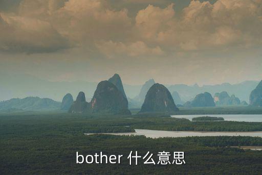 bother 什么意思
