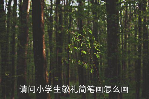 小孩敬禮簡筆畫，怎么畫小朋友向國旗敬禮的圖片