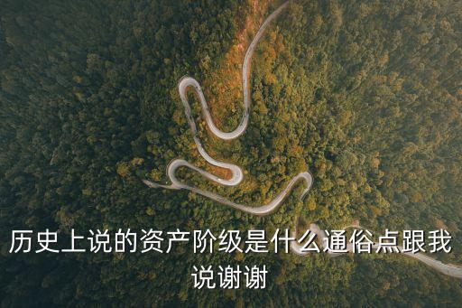 歷史上說的資產階級是什么通俗點跟我說謝謝