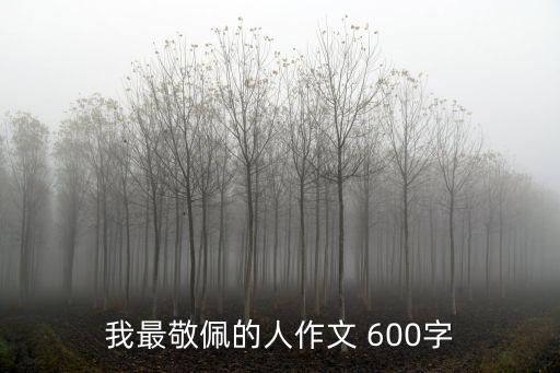 我最敬佩的人作文 600字