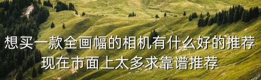 全畫幅相機推薦，有沒有性價比高的全畫幅單反相機推薦