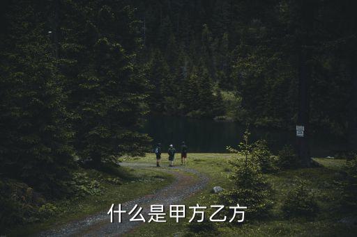 什么是甲方乙方