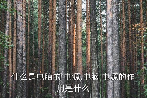什么是電腦的 電源,電腦 電源的作用是什么