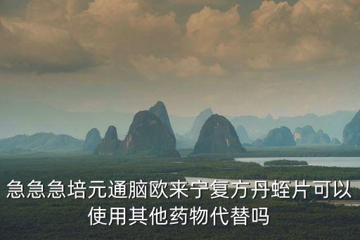 急急急培元通腦歐來寧復方丹蛭片可以使用其他藥物代替嗎