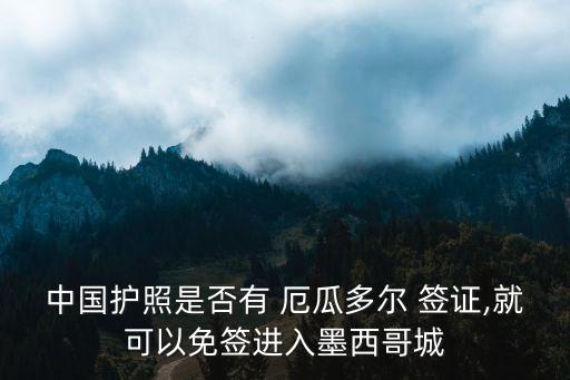 厄瓜多爾簽證,接手業(yè)務同事:厄瓜多爾對華免簽還沒有公布