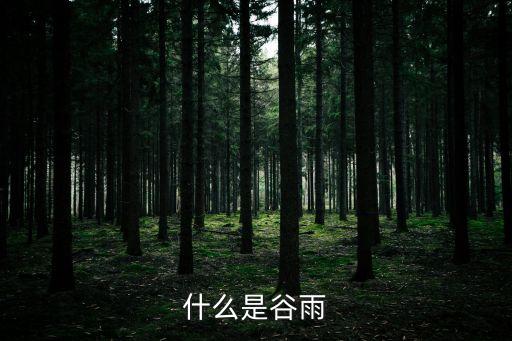 什么是谷雨