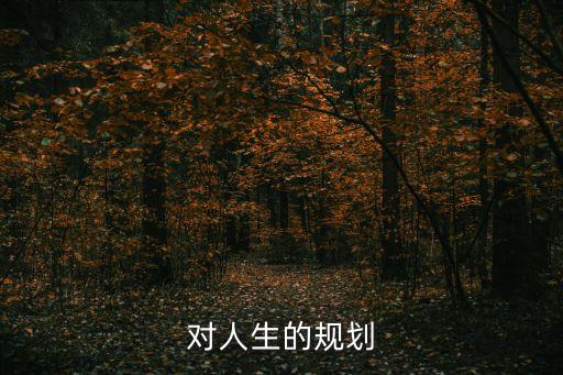 對人生的規劃