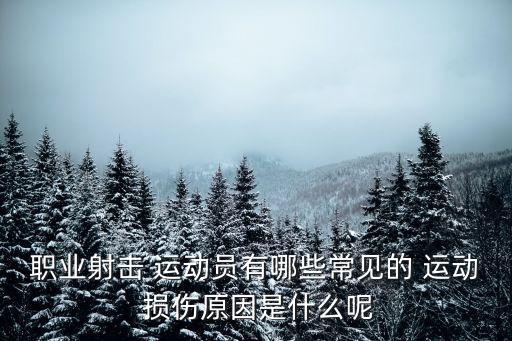 職業(yè)射擊 運(yùn)動(dòng)員有哪些常見的 運(yùn)動(dòng) 損傷原因是什么呢