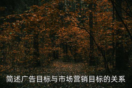 簡述廣告目標與市場營銷目標的關系