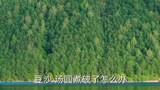  豆沙 湯圓煮破了怎么辦
