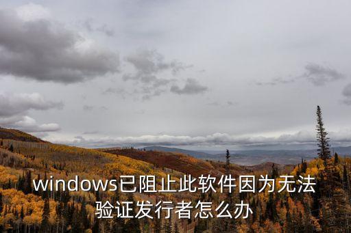 windows已阻止此軟件因為無法驗證發(fā)行者怎么辦