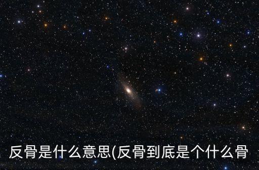 反骨是什么意思(反骨到底是個(gè)什么骨