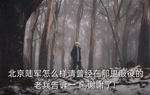 北京部隊,選擇留在北京或許有更多選擇