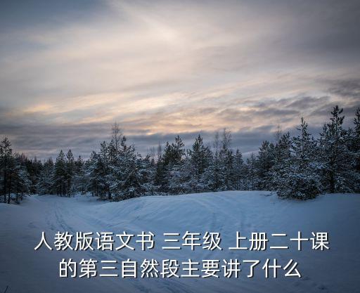  人教版語文書 三年級 上冊二十課的第三自然段主要講了什么