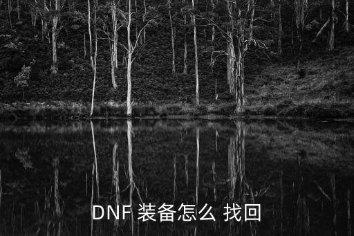裝備找回,裝備找回攻略（八）