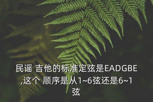 民謠 吉他的標準定弦是EADGBE,這個 順序是從1~6弦還是6~1弦