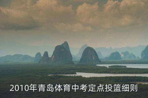 2010年青島體育中考定點投籃細則
