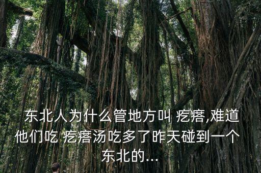  東北人為什么管地方叫 疙瘩,難道他們吃 疙瘩湯吃多了昨天碰到一個 東北的...