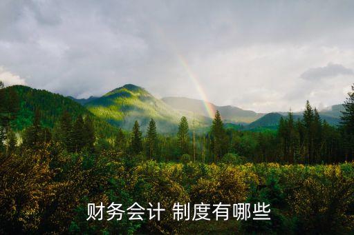 財務制度有哪些,企業財務管理制度將進一步完善